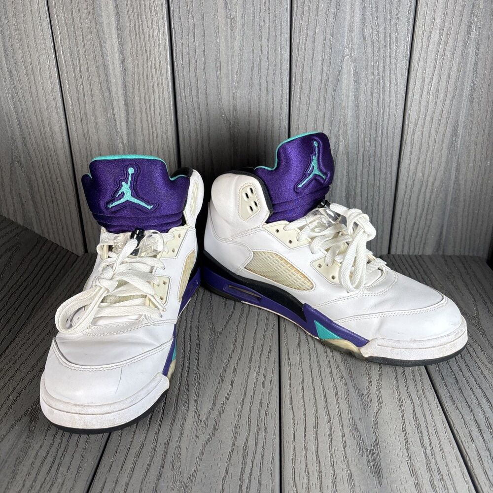 Nike Air Jordan 5 Grape Retro 2013 Size 11 Purple/Teal 136027-108
